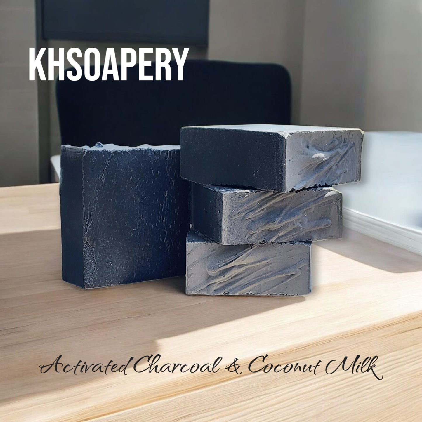 Activated Charcoal & Coconut Milk Soap (Unscented)